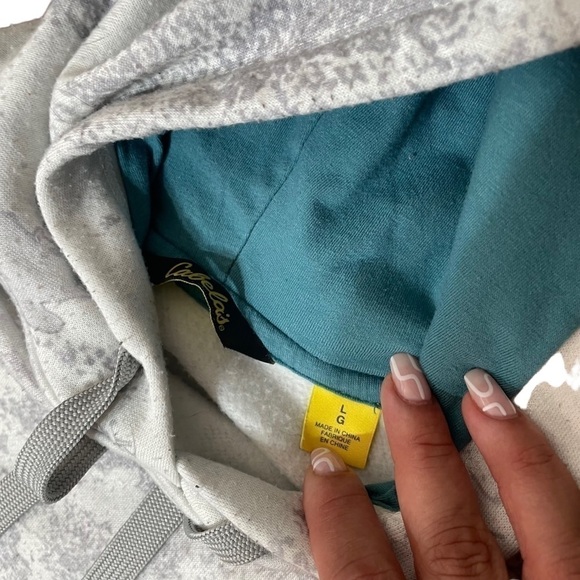 Cabela’s White and Grey Hoodie Size Large - Picture 6 of 9